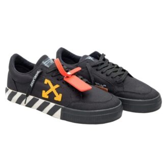 Zapatillas bajas de lona Vulcanized «Negro Naranja Blanco»