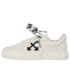 Zapatillas bajas de piel de becerro Vulcanized «Blanco Negro»