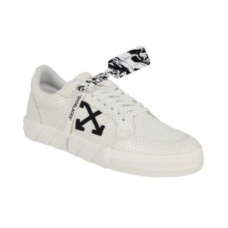 Zapatillas bajas de piel de becerro Vulcanized «Blanco Negro»