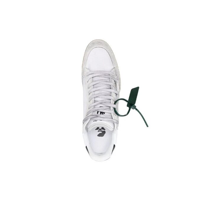 Zapatillas bajas desgastadas Vulcanized 5.0 «Blanco Negro»
