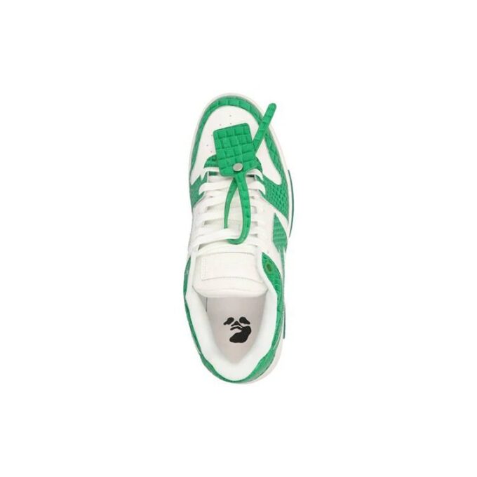 Zapatillas bajas Out Of Office con estampado de cocodrilo «Green White»