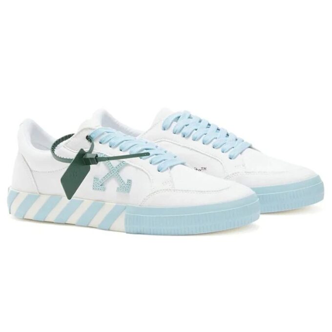 Zapatillas bajas Vulcanized «White Blue»