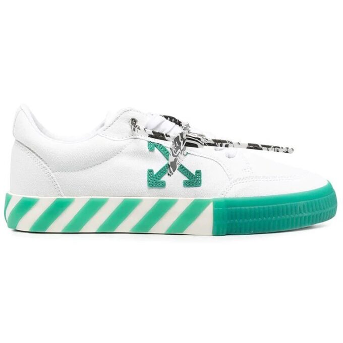 Zapatillas casuales de caña baja vulcanizadas Blanco/Verde
