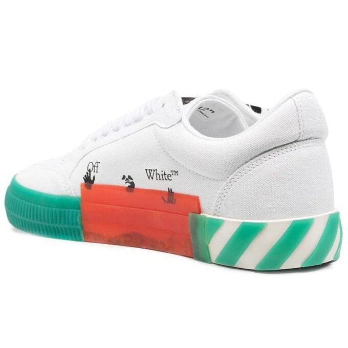 Zapatillas casuales de caña baja vulcanizadas Blanco/Verde