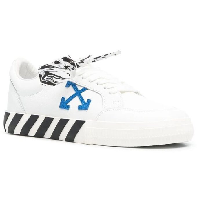 Zapatillas casuales vulcanizadas, blancas/azules