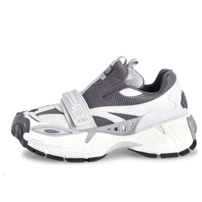 Zapatillas con paneles de colores «Gris oscuro-Blanco»