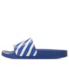 Zapatillas con rayas diagonales azul/blanco
