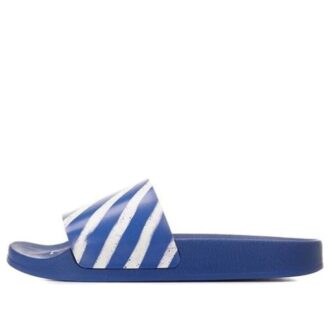 Zapatillas con rayas diagonales azul/blanco