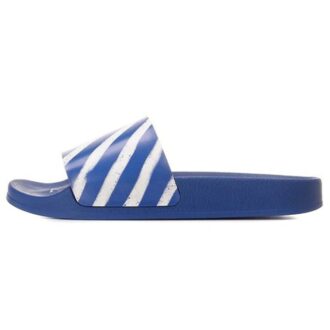 Zapatillas con rayas diagonales azul/blanco