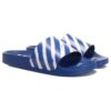 Zapatillas con rayas diagonales azul/blanco