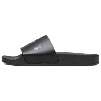 Zapatillas de casa informales con estampado de logotipo «Negro Azul»