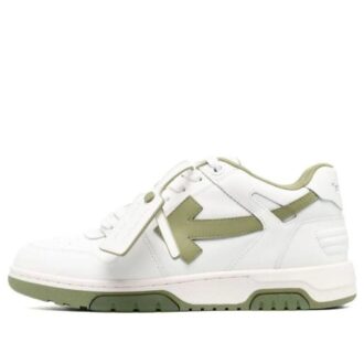 Zapatillas de cuero Out Of Office «Blanco Verde Oliva»