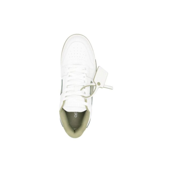 Zapatillas de cuero Out Of Office «Blanco Verde Oliva»