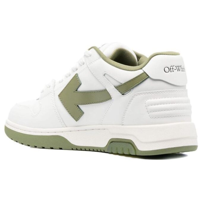Zapatillas de cuero Out Of Office «Blanco Verde Oliva»
