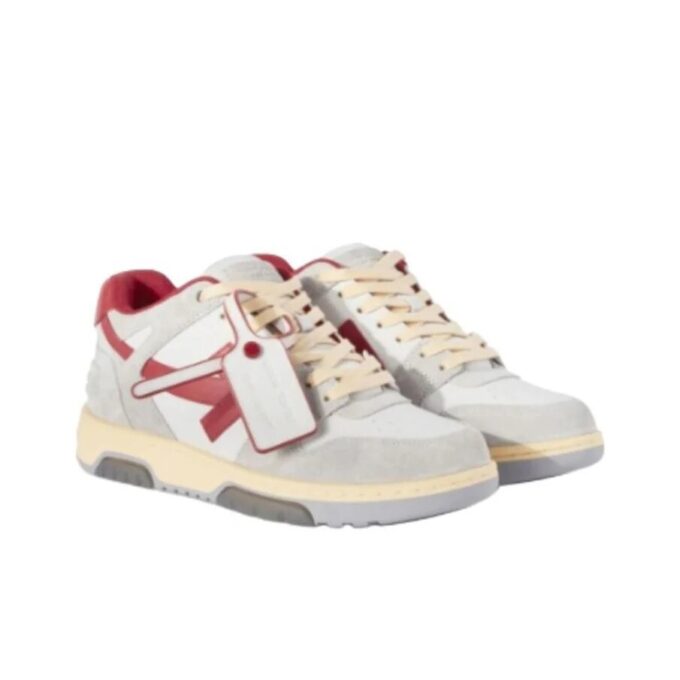 Zapatillas de cuero Out Of Office «Gris Blanco Rojo»