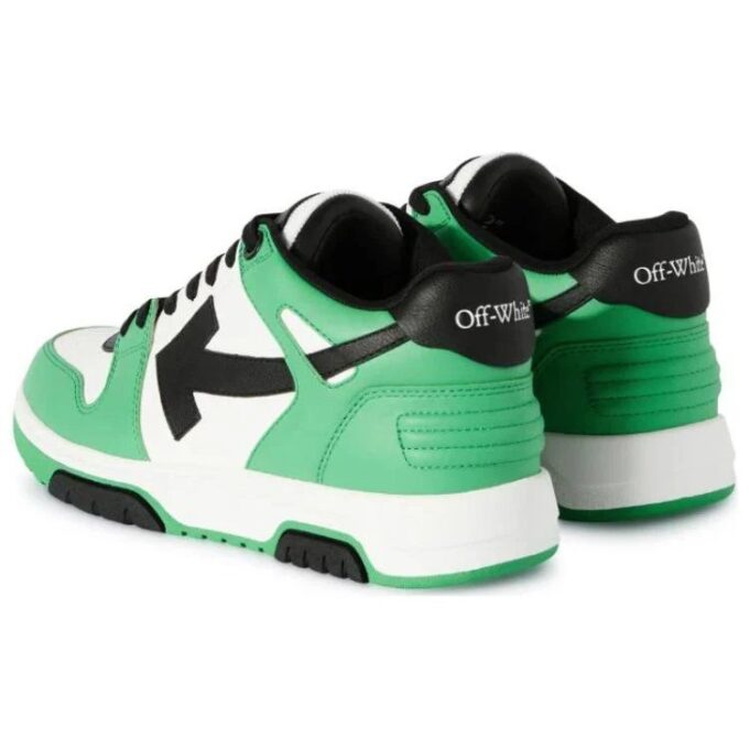 Zapatillas de cuero Out Of Office «Verde neón, negro y blanco»