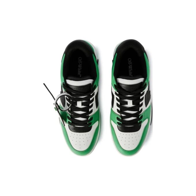 Zapatillas de cuero Out Of Office «Verde neón, negro y blanco»