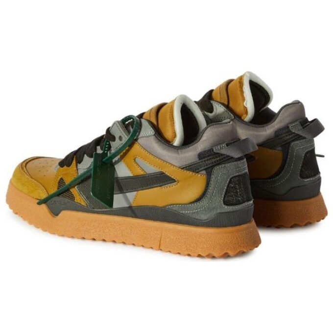 Zapatillas de lona de caña media Sponge «Amarillo Gris»