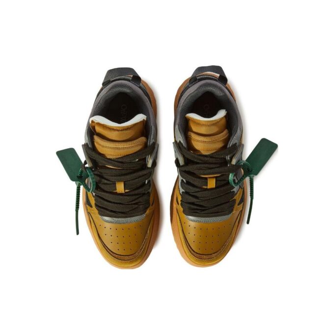 Zapatillas de lona de caña media Sponge «Amarillo Gris»