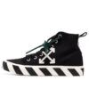 Zapatillas de lona de caña media Vulcanized «Negro Blanco Verde»