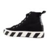 Zapatillas de lona de caña media Vulcanized «Negro Blanco Verde»