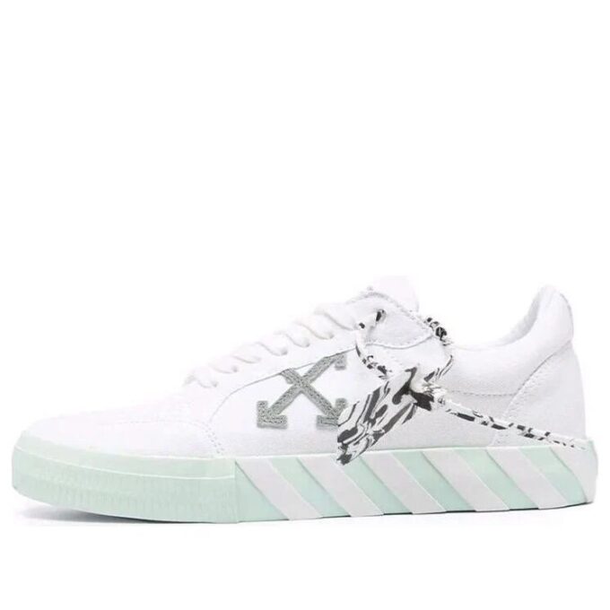 Zapatillas de lona Vulcanized baja «Blanco Verde Naranja»
