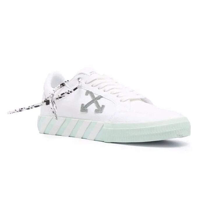 Zapatillas de lona Vulcanized baja «Blanco Verde Naranja»