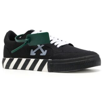Zapatillas de lona Vulcanized bajas «Negro Blanco Naranja»