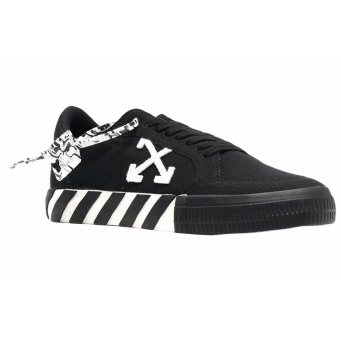 Zapatillas de lona Vulcanized bajas «Negro Blanco Naranja»