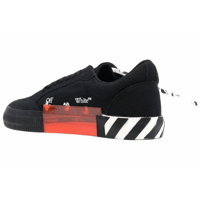 Zapatillas de lona Vulcanized bajas «Negro Blanco Naranja»