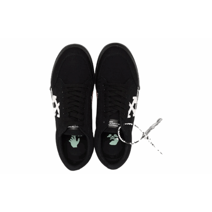 Zapatillas de lona Vulcanized bajas «Negro Blanco Naranja»