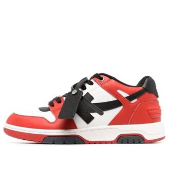 Zapatillas de piel con paneles Out Of Office «Rojo, negro y blanco»