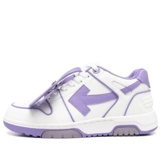 Zapatillas de piel de caña baja Off-White Out Of Office «Morado y blanco»