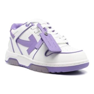 Zapatillas de piel de caña baja Off-White Out Of Office «Morado y blanco»