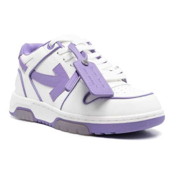 Zapatillas de piel de caña baja Off-White Out Of Office «Morado y blanco»