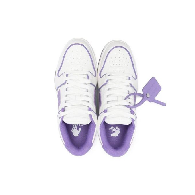 Zapatillas de piel de caña baja Off-White Out Of Office «Morado y blanco»