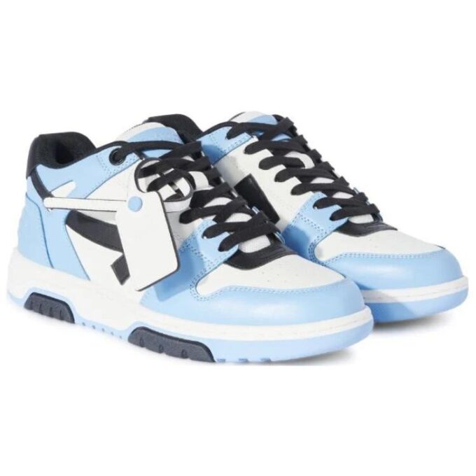 Zapatillas de piel de caña baja Out Of Office «Azul, negro y blanco»