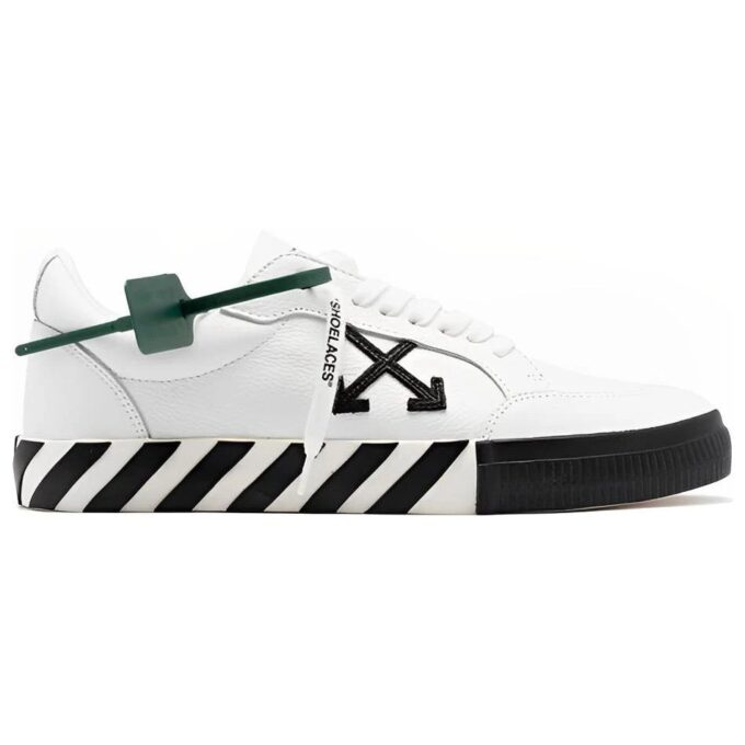Zapatillas de piel Vulc Low «Blanco Negro»