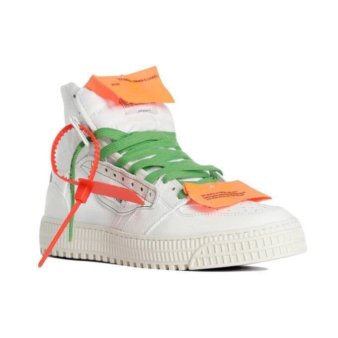 Zapatillas de skate casuales retro de caña alta Off-White C/O Virgil Abloh, color blanco