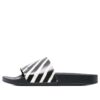 Zapatillas industriales «Diagonal Stripe – Negro Blanco»