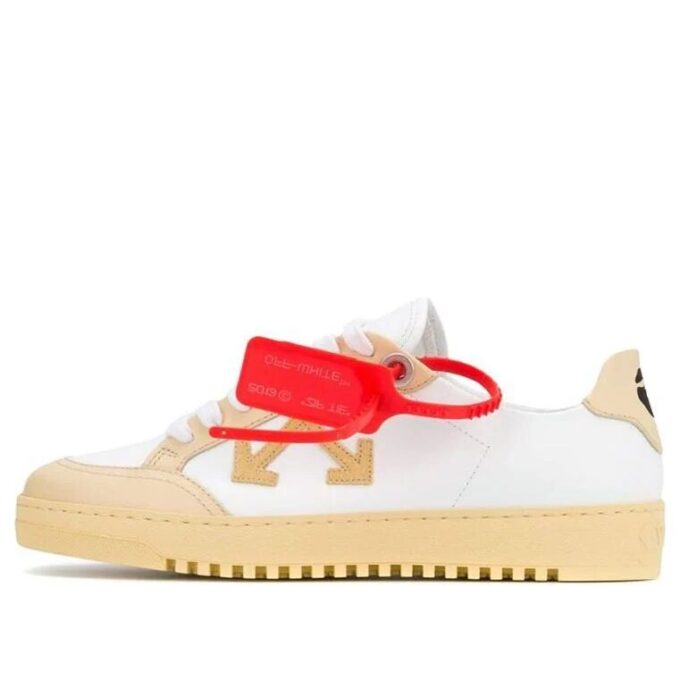 Zapatillas Off-White Arrows 2.0 de caña baja para el tiempo libre, blancas/amarillas