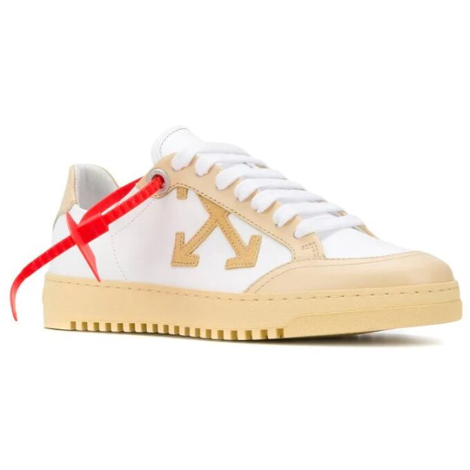 Zapatillas Off-White Arrows 2.0 de caña baja para el tiempo libre, blancas/amarillas