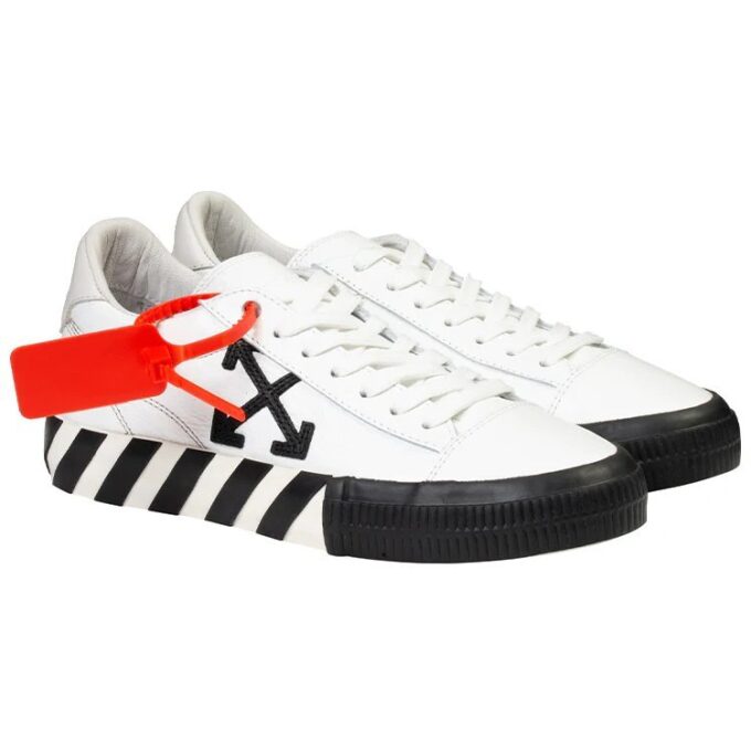 Zapatillas Off-White de vulcanización baja, negro/blanco