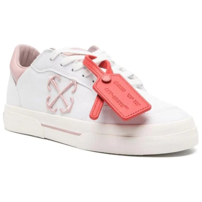 Zapatillas Off-White New Low de lona Vulcanized «White Light Pink»