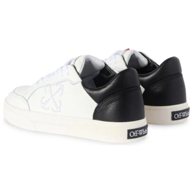 Zapatillas Off-White New Low Vulcanized de cuero «Blanco Negro»