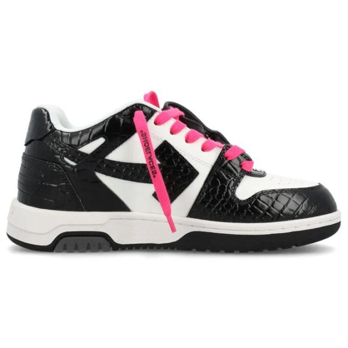 Zapatillas Off-White Out Of Office con efecto cocodrilo «Negro Rosa Blanco»