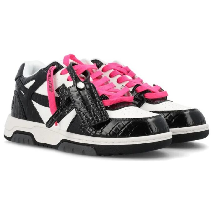 Zapatillas Off-White Out Of Office con efecto cocodrilo «Negro Rosa Blanco»