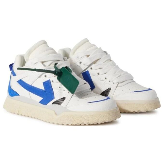 Zapatillas Off-White Sponge de caña media «White Blue»