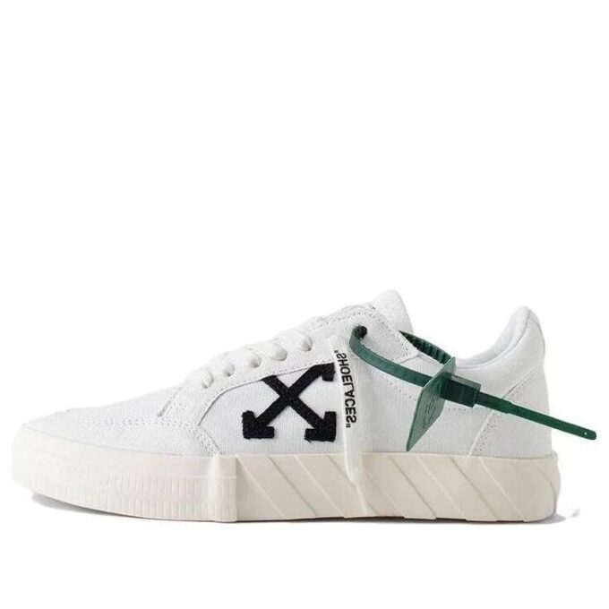 Zapatillas Off-White Vulc Low de lona «Blanco, negro y naranja»