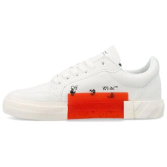 Zapatillas Off-White Vulc Low de lona «Blanco, negro y naranja»